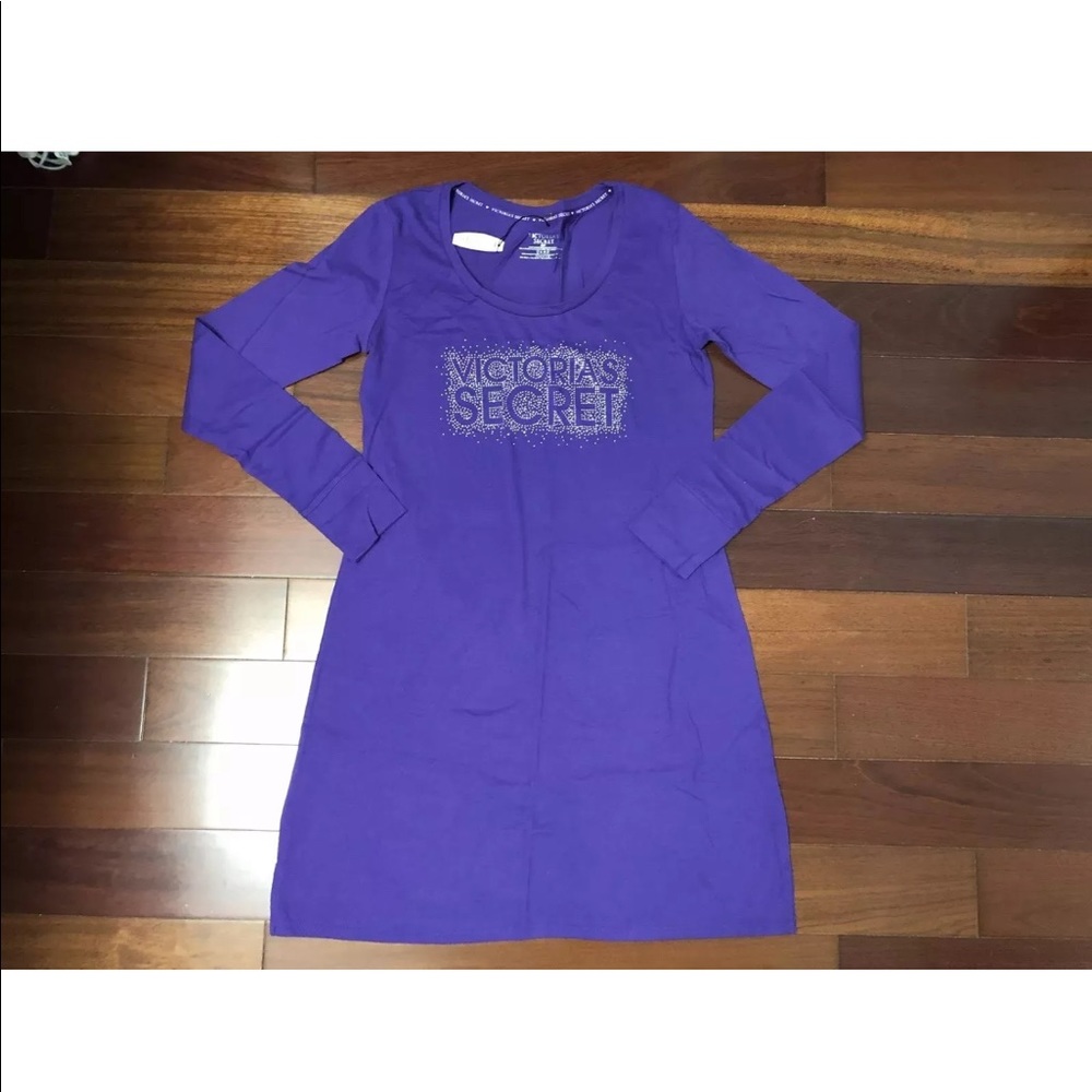 Victoria's Secret Long Tee Studded Bling Graphic